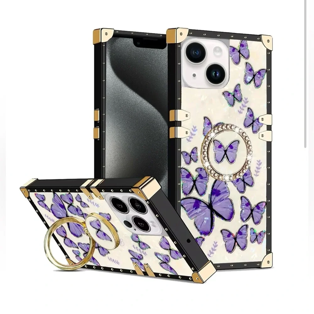 Iphone15 Butterfly design square case